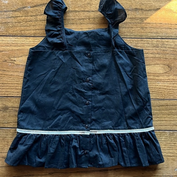 Jaime and Jack Peplum Crochet Trim Top Size 12 New With Tag - Picture 8 of 10